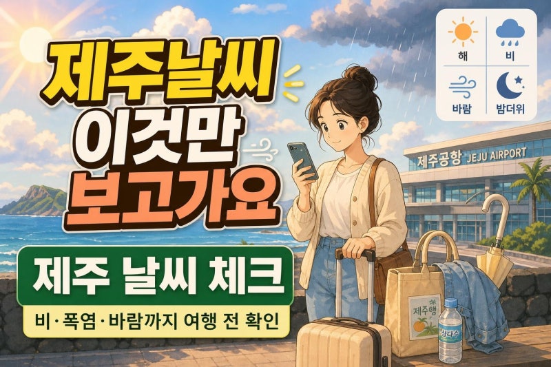제주도 날씨 여행 전 꼭 확인할 4가지: 비·폭염·열대야까지 실패 줄이는 체크법