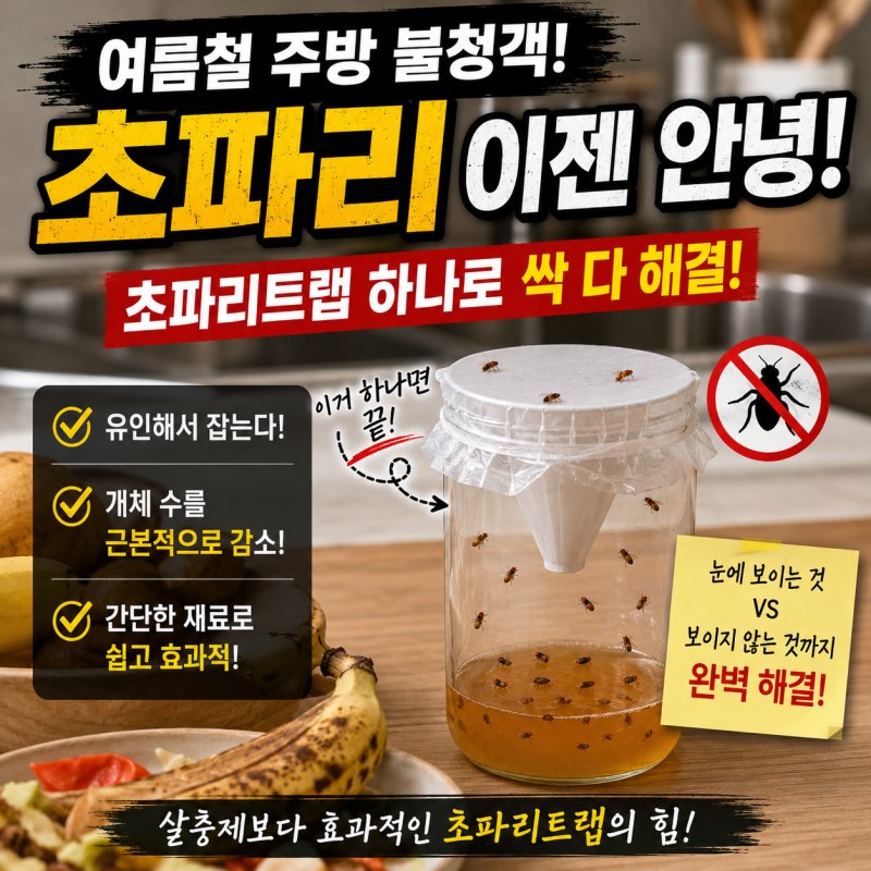 초파리트랩 만드는법 총정리, 다이소 제품까지 한번에