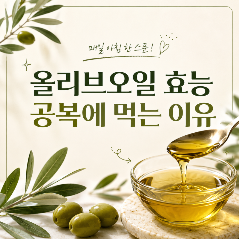 올리브오일 효능, 매일 아침 공복에 먹는 이유