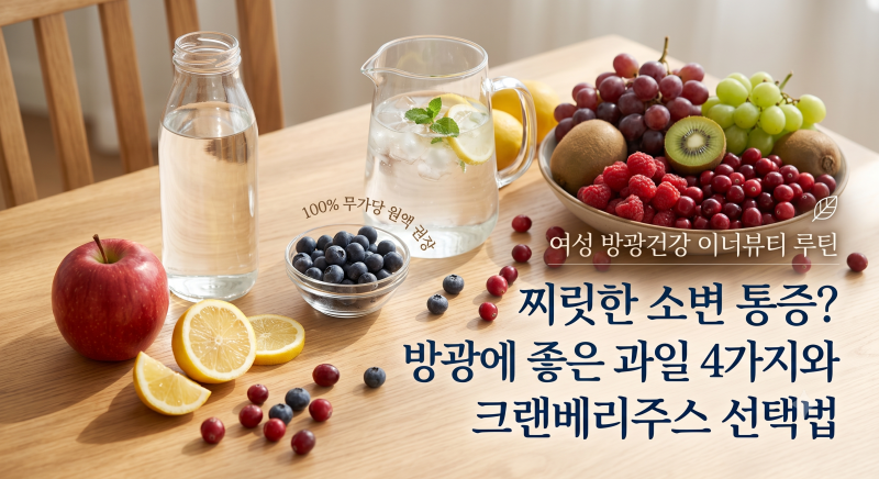 소변볼 때 찌릿? 방광에 좋은 과일 4가지와 크랜베리주스 선택법