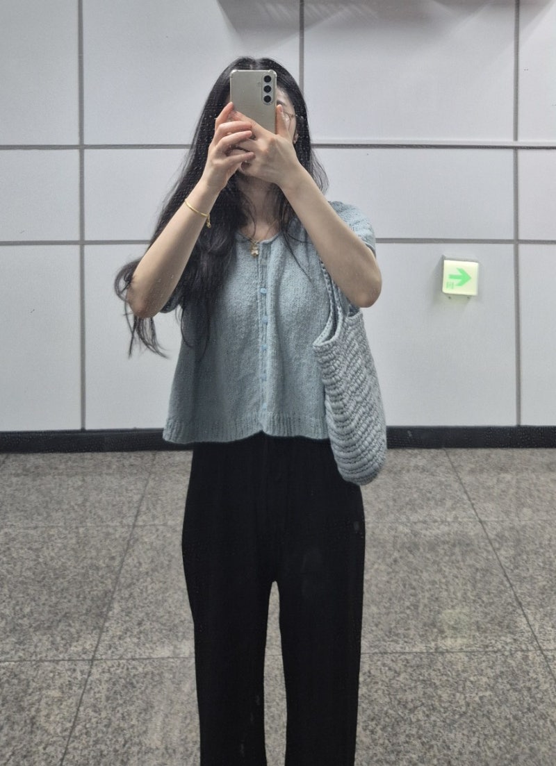 다이소 루프뜨개실 고사리가디건 뜨기/무료도안/대바늘뜨개옷/여름뜨개/9천원 반팔가디건뜨....
