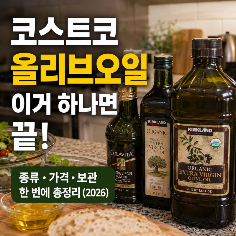 코스트코 올리브오일 이거 하나면 끝 | 종류·가격·보관 한 번에 총정리 (2026)
