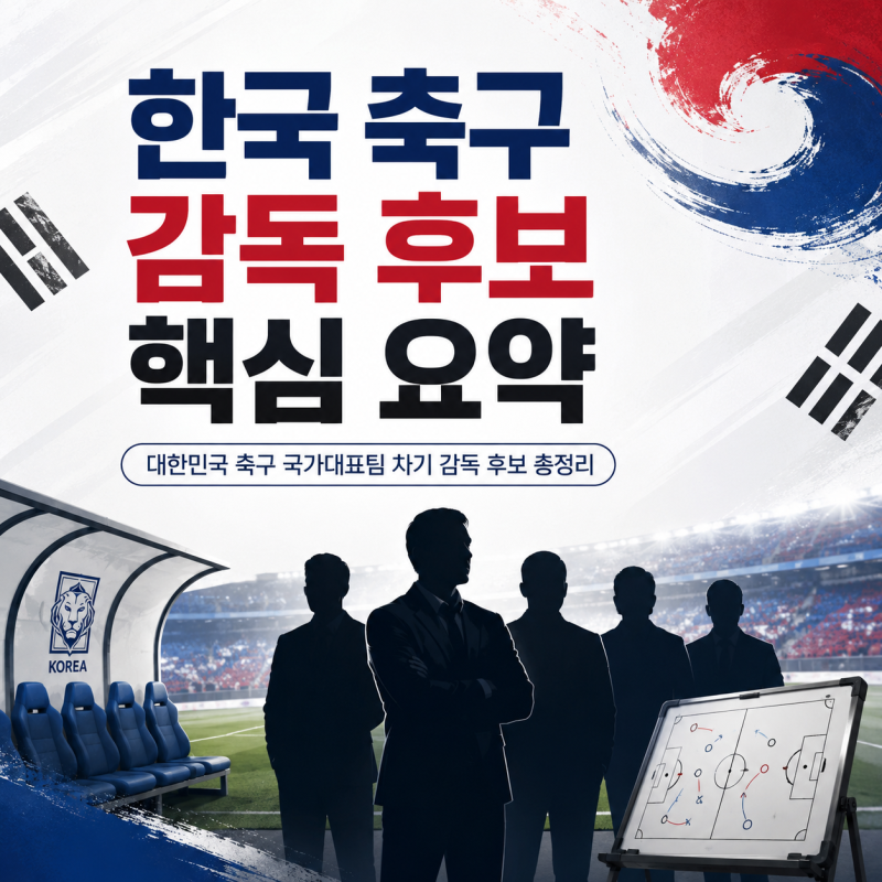 한국 축구 감독 후보 총정리, 홍명보 후임 차기 사령탑은 누구?