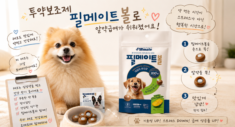 강아지 투약보조제 추천, 심장약 먹이는 고민 끝! 레오도 이제는 잘 먹는 필메이트볼 내돈내....