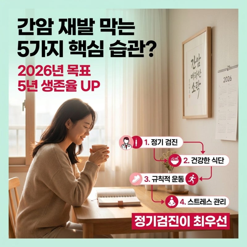 간암 치료 후 재발 예방을 위한 생활관리 핵심, 병원 치료 vs 일상 관리 무엇이 더 결정적일까