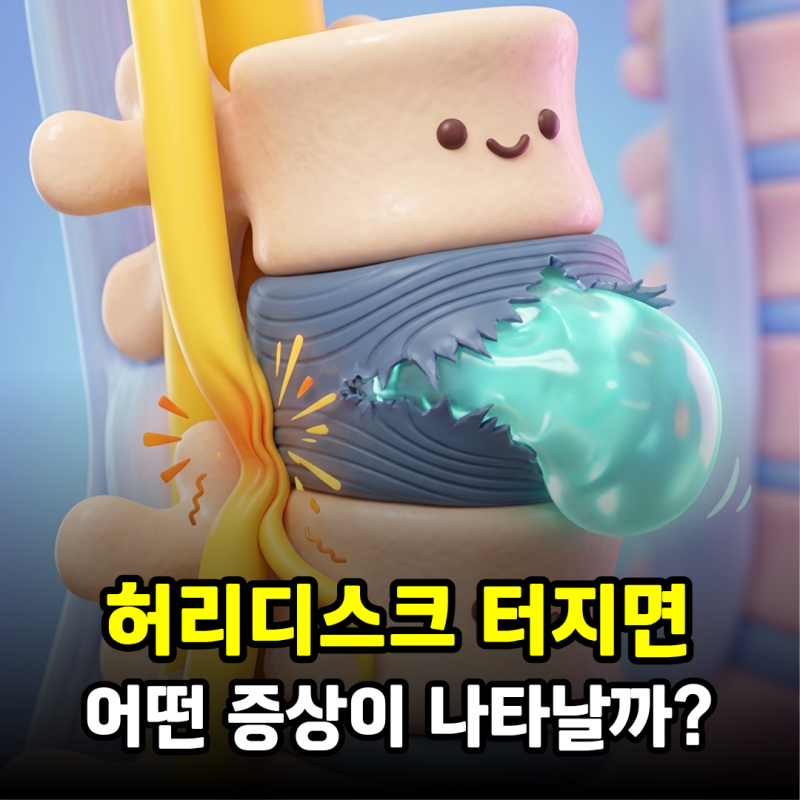허리디스크가 터지면 어떤 증상이 나타날까요?