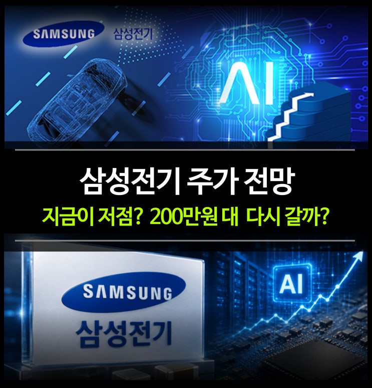 <b>삼성전기</b> 하락 이유 - 지금이 저점? 200만원 갈까? (주가 전망... 