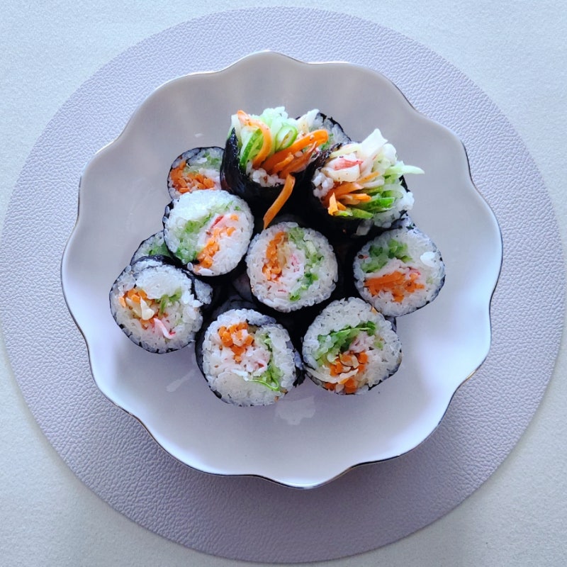 크래미 오이김밥 레시피 아삭하고 담백한 김밥 만들기