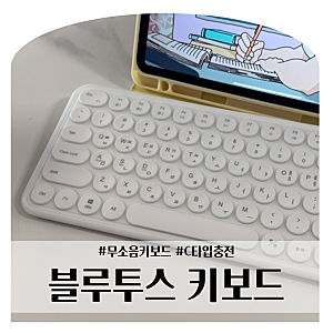 블루투스 키보드 : C 타입 충전식 무소음 키보드 내돈내산 사용 후기