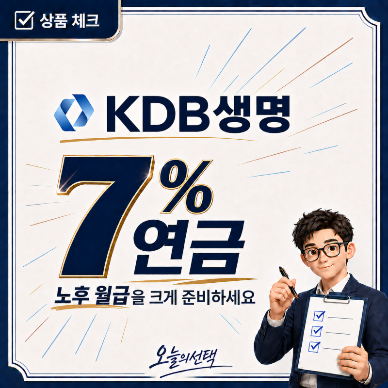 KDB생명 7% 연금? 숫자에 끌리기 전 상품설명서부터 보세요