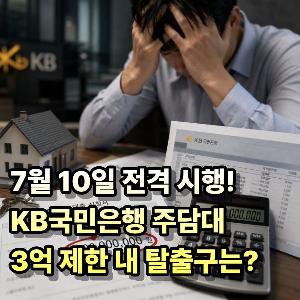 "한도 반토막"…KB국민은행 주담대 제한, 다른 은행으로 갈아타야 할까?