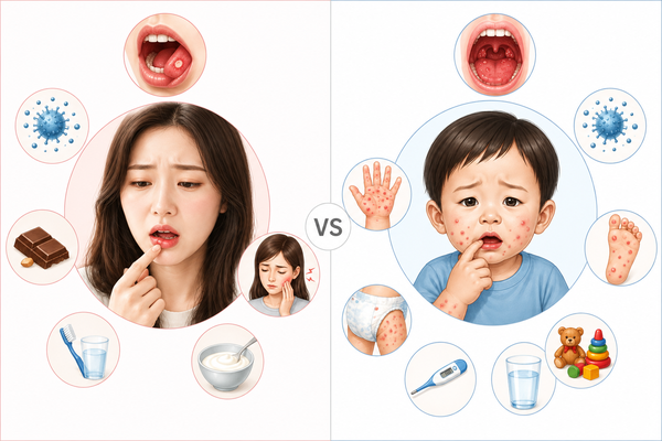 "병원 가기 전 1분 확인…" 수족구인지 구내염인지 확인하는 방법