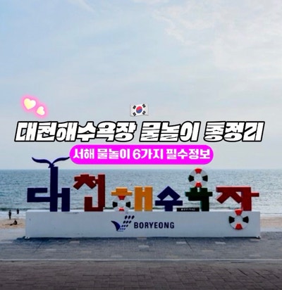 대천해수욕장 서해 물놀이 총정리 6가지 필수정보
