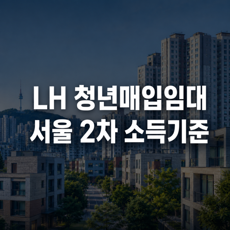 LH 청년매입임대 서울 2차 소득기준 확인