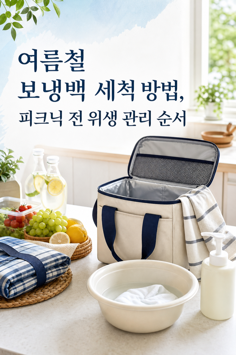 여름철 보냉백 세척 방법, 피크닉 전 위생 관리 순서