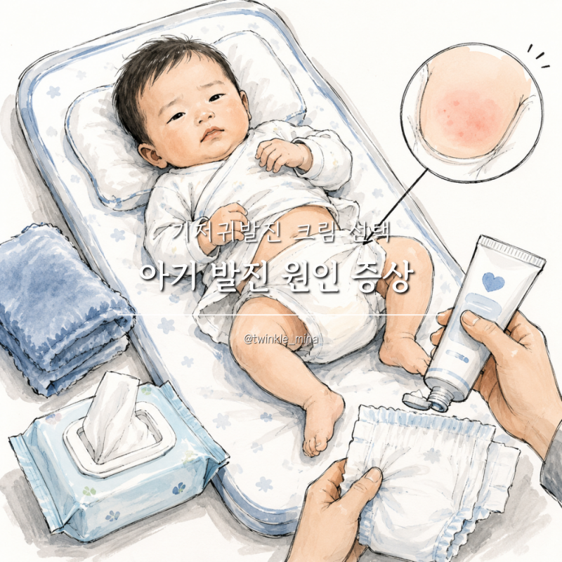 아기 발진 원인 증상 기저귀발진 크림 선택 사용 방법