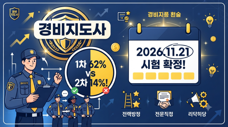 경비지도사 자격증 완벽 정리 — 시험 과목·합격률·취업 현실 2026
