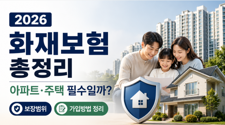 2026 화재보험 총정리 | 아파트·주택 필수일까? 보장범위·가입방법 정리