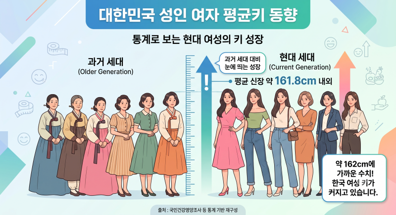 키 몸무게 계산기 활용법 한국남자,여자 평균키 나의 위치는