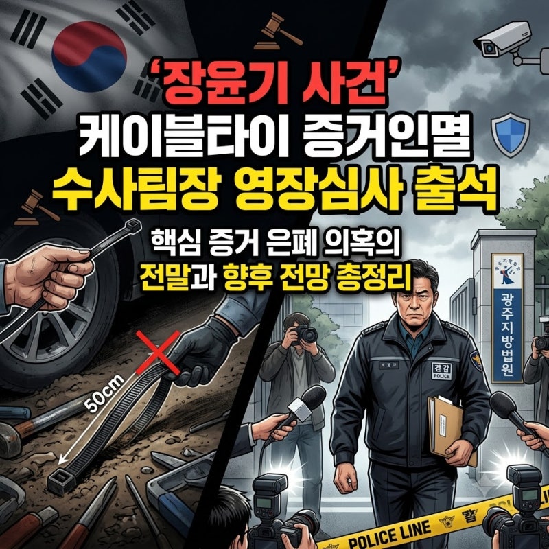 경찰인가 공범인가? ‘장윤기 여고생 살해 사건’ 케이블타이 은폐 의혹 수사팀장 영장심사 ....