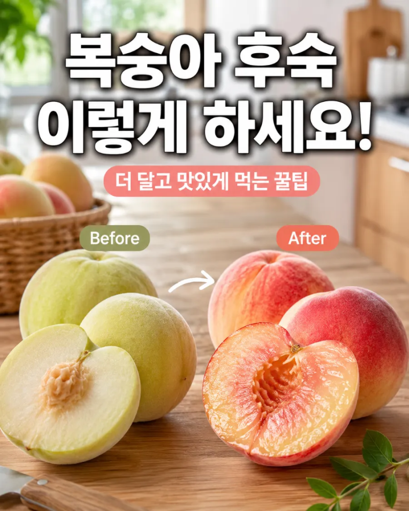 여름 과일 보관 시리즈 ③ 복숭아 후숙하는 방법, 냉장고에 바로 넣으면 맛이 떨어지는 이유