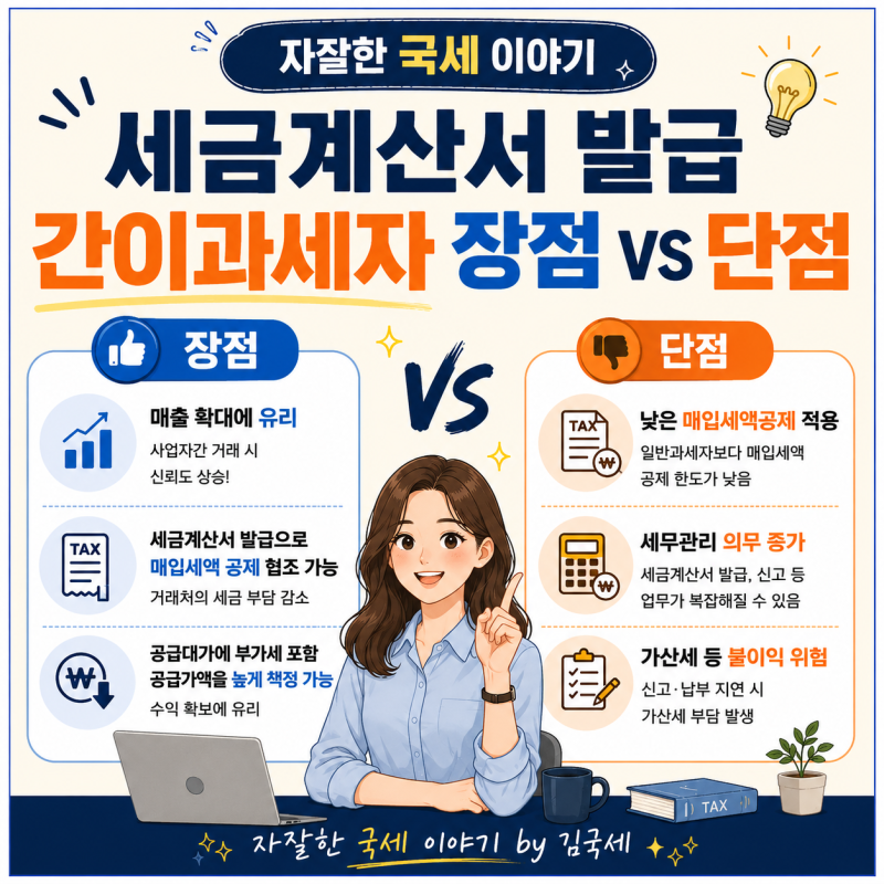 세금계산서 발급 가능 간이과세자 부가세 장점 VS 단점