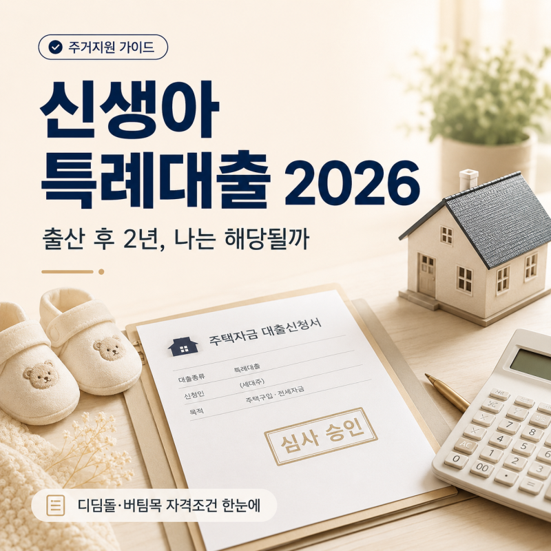 신생아 특례대출 2026 자격조건 — 출산 후 2년, 나는 해당될까