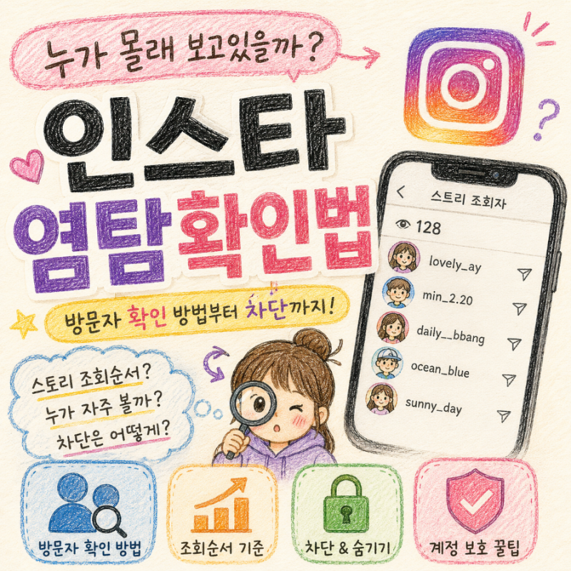 인스타염탐확인법｜방문자 확인 방법부터 조회순서·차단방법까지 총정리