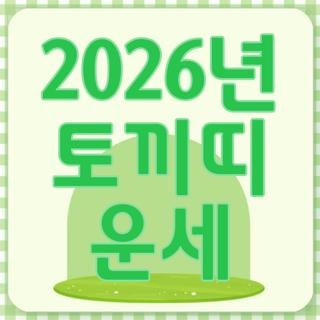 2026년 토끼띠 운세 무료 조회 방법 및 연령별 대처법 꿀팁 총정리