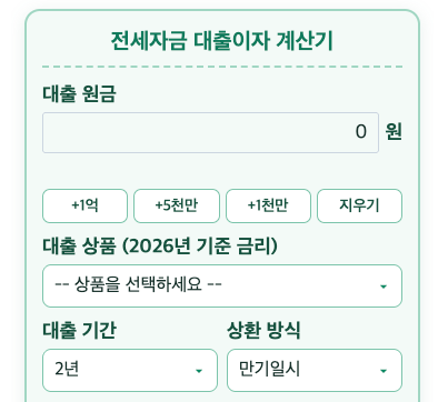 전세자금 대출이자 계산기 활용법, 월 53만 원 아끼는 금리 비교 방법