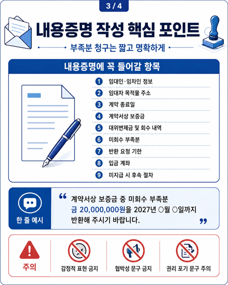 전세보증보험 대위변제 후 부족분 내용증명 작성방법, 남은 보증금 청구할 때 꼭 알아야 할 1....
