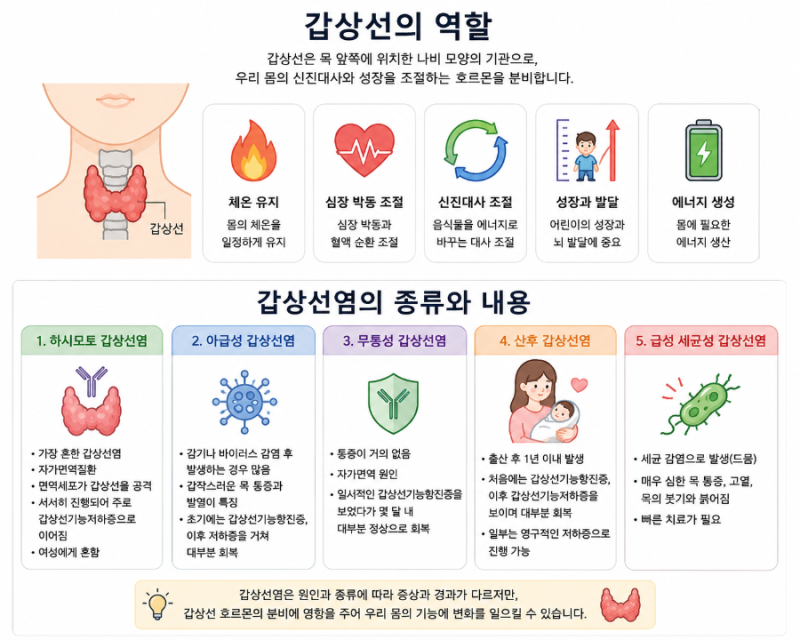 "계속 피곤하고 목이 붓는다면?감기인 줄 알았는데 갑상선염?" 여성에게 특히 흔한 '갑상선염....