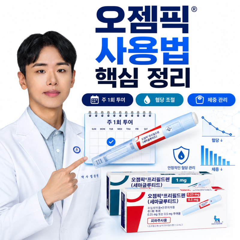 당뇨 주사 '오젬픽' 처음 처방받으셨나요? 약사가 알려주는 올바른 사용법과 주의사항