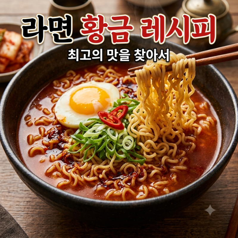 [라면 황금레시피] 평범한 라면을 요리로 바꾸는 5가지 비법 (인생 라면 끓이기)