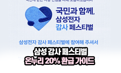 삼성전자 온누리 환급 방법 총정리! 20% 받는 법부터 환급일, 지급 시점까지