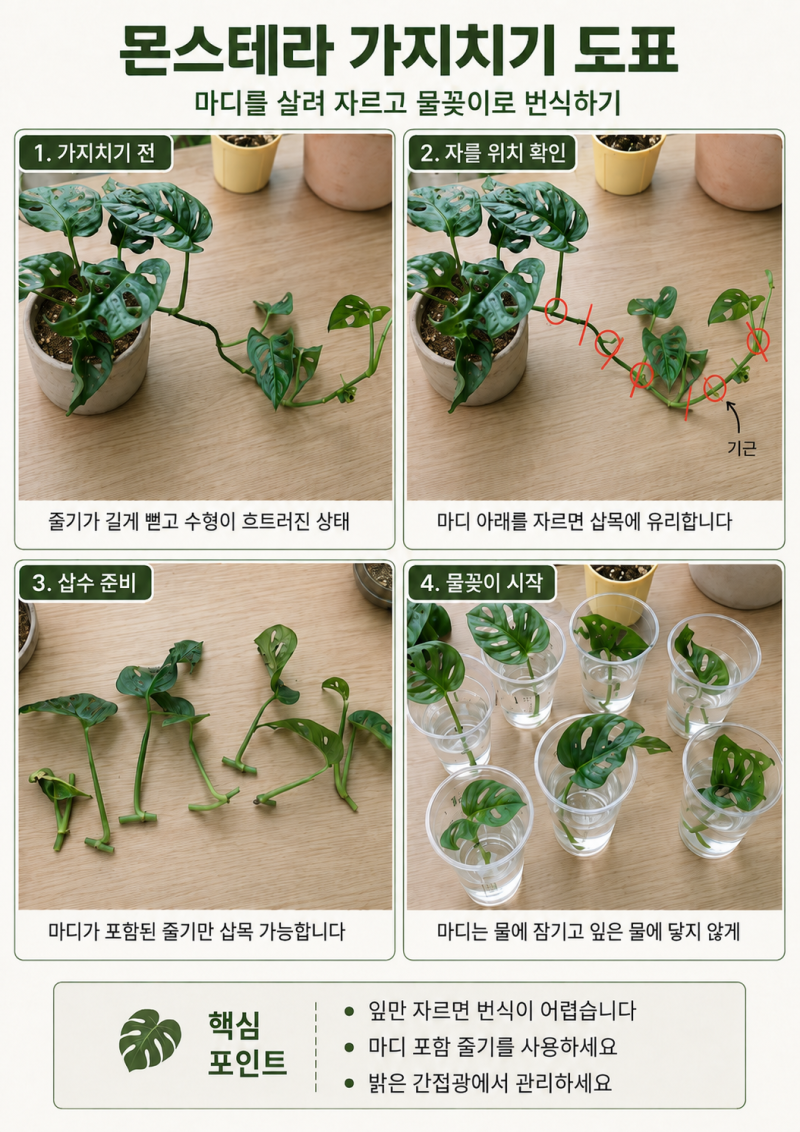 몬스테라 가지치기 방법