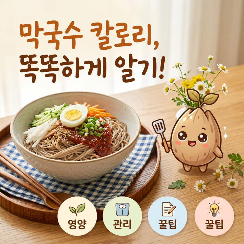 막국수 칼로리, 물과 비빔의 영양 성분 차이와 다이어트 식단 관리 방법