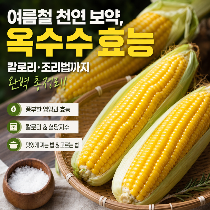 살찌는 주범? 옥수수효능 칼로리 똑똑한 섭취법