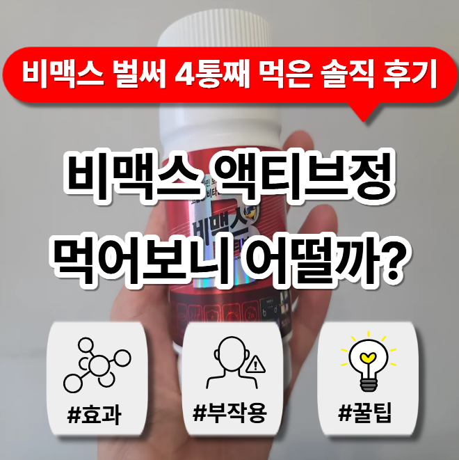 비맥스 액티브 120정 가격 성분 효과 효능 부작용 함량