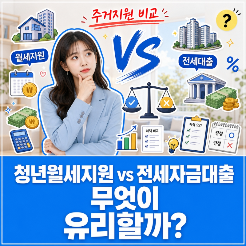 청년월세지원 vs 전세자금대출 2026, 무엇이 유리할까?