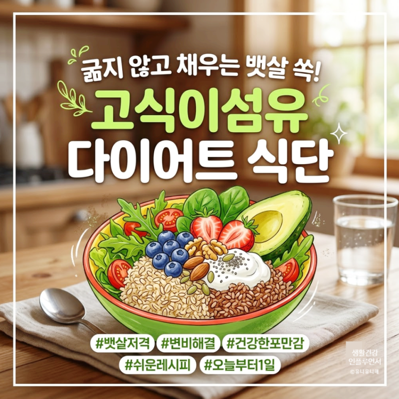 윗뱃살 쳐진뱃살 유형 분석하고 식이섬유 많은 음식으로 다이어트 식단 짜기
