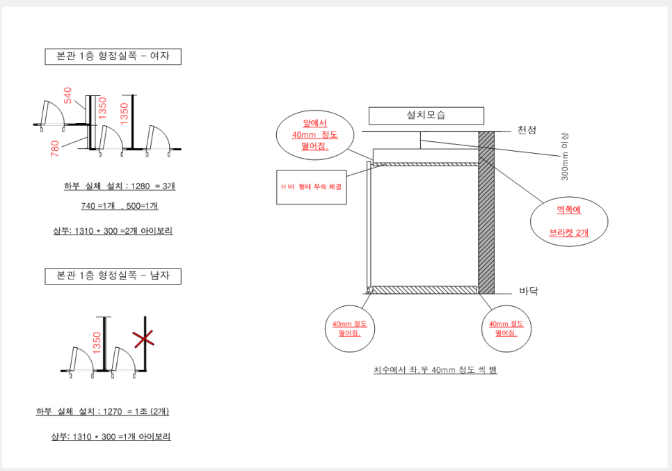 제주서귀포 화장실 안심스크린 서귀포산업과학고등학교 상·하부 스크린 설치 사례