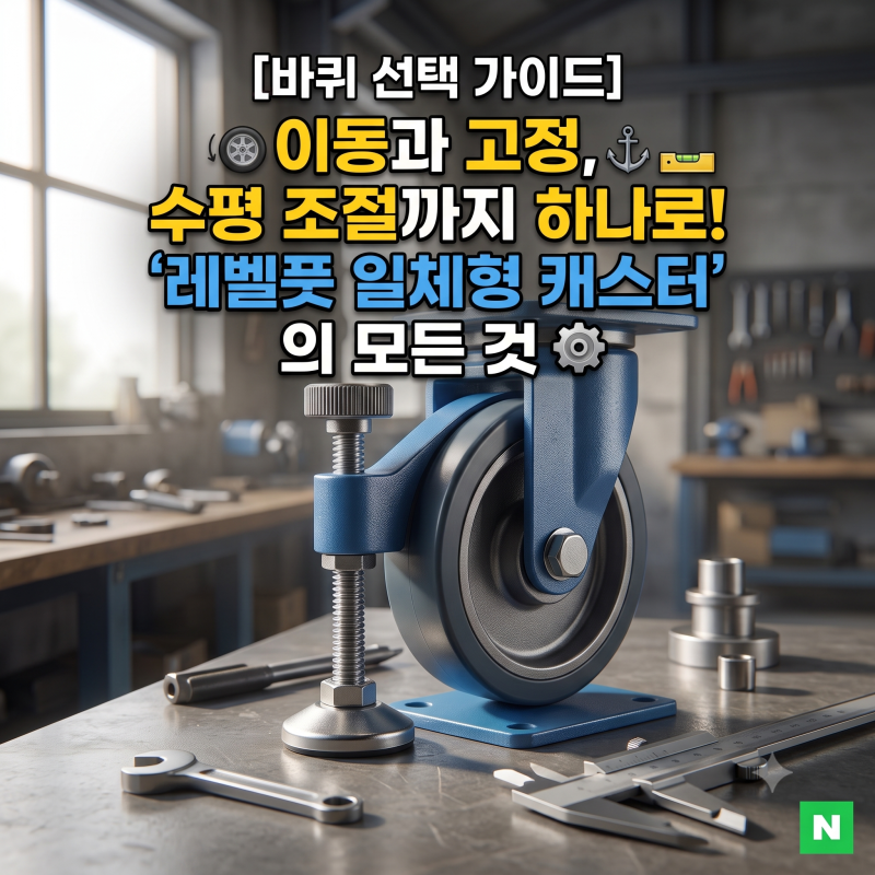 ⚙️ [바퀴 선택 가이드] 이동과 고정, 수평 조절까지 하나로! '레벨풋 일체형 캐스터'의 모든....
