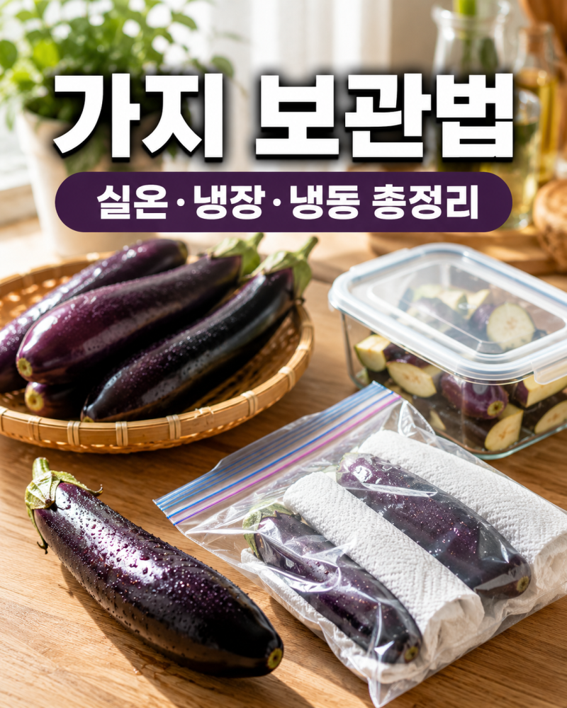 가지 보관법! 실온·냉장·냉동 오래 신선하게 보관하는 방법
