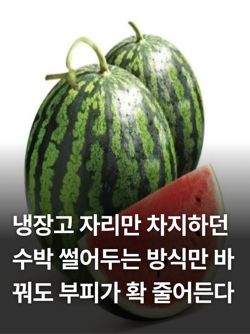 아직도 과즙 질질 흘리며 자르시나요? 손에 안 묻는 수박 썰기 꿀팁 대방출!