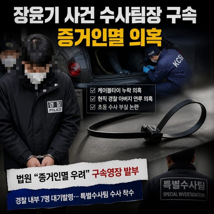 “범인을 잡아야 할 사람이 구속됐다”… <b>장윤기 사건</b> 수사팀장... 