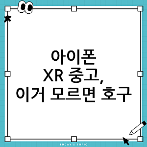 아이폰 XR 구매 가이드: 당근마켓 중고 거래, 배터리 효율부터 앱 호환성까지 완벽 분석!