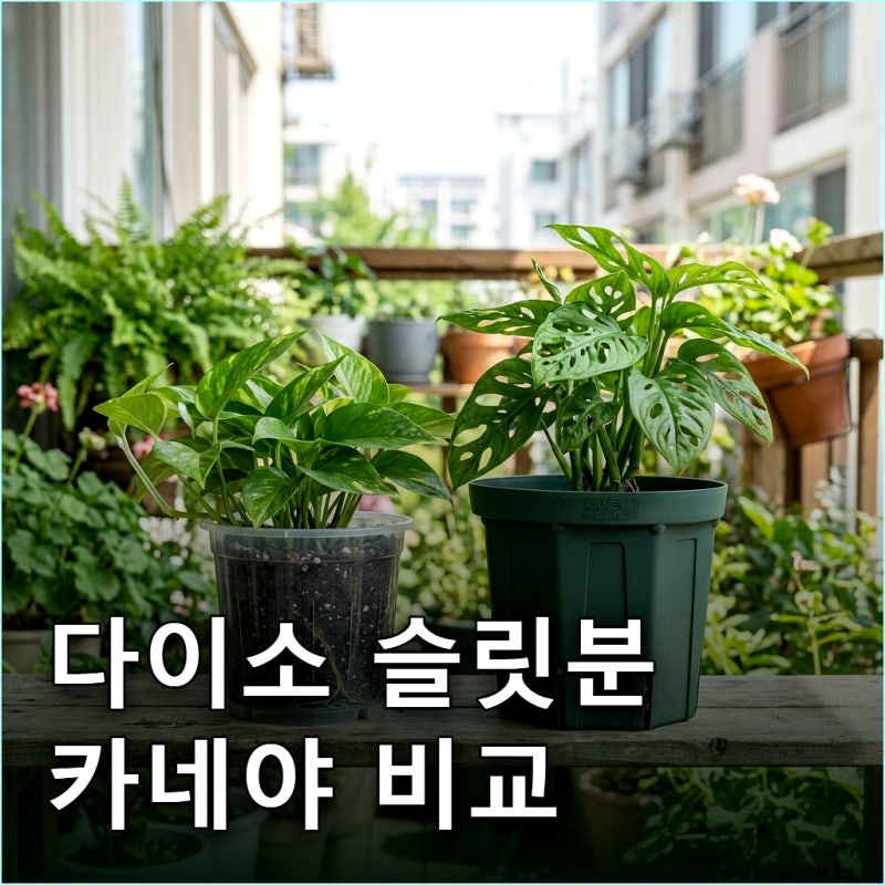 "이끼가 왜 껴?" 1천원 다이소 투명 슬릿분 카네야 비교