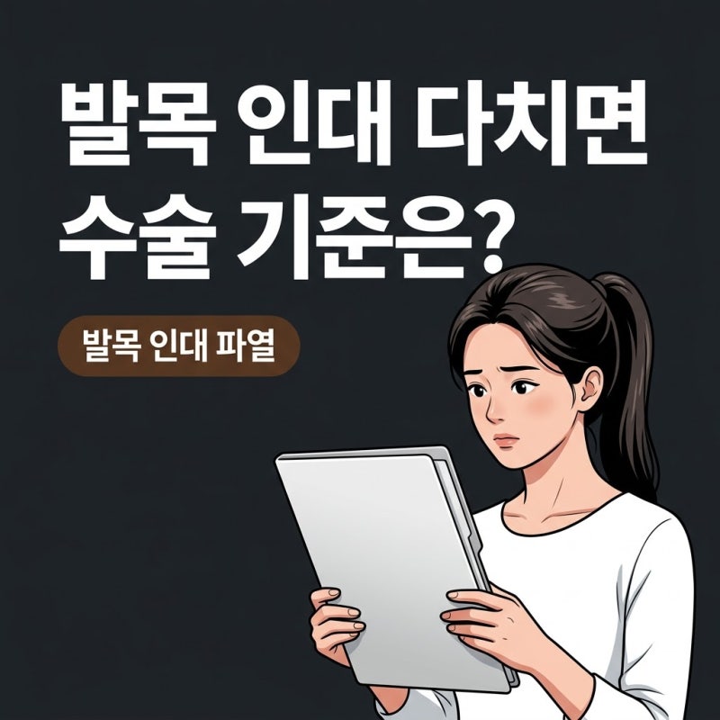 발목인대파열, MRI 찍고 외과적 개입 고민하기 전 반드시 확인할 기준들