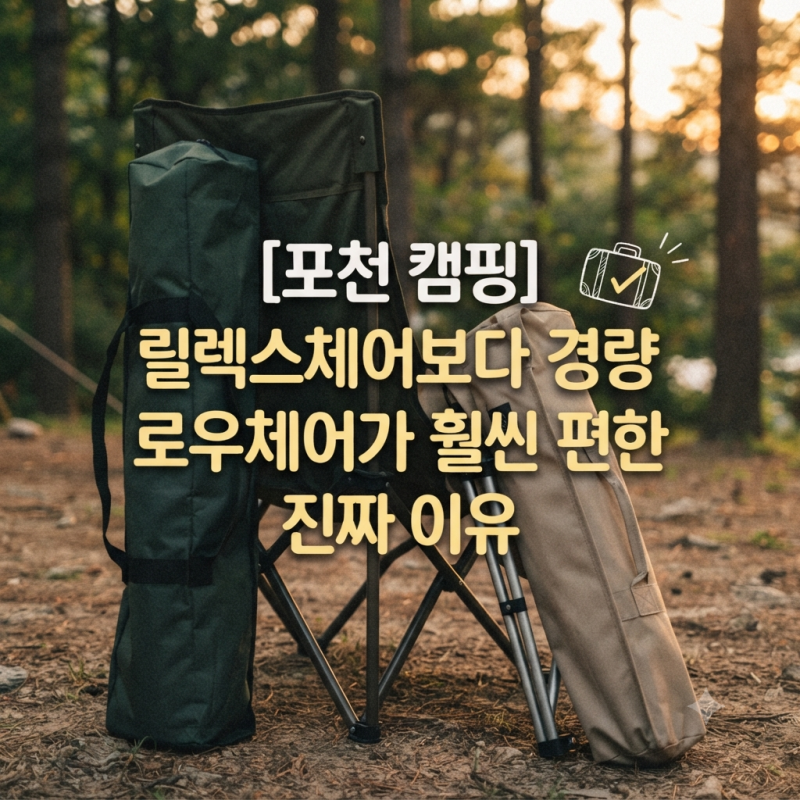 캠핑의자, 릴렉스체어 대신 경량 로우체어 선택한 진짜 이유